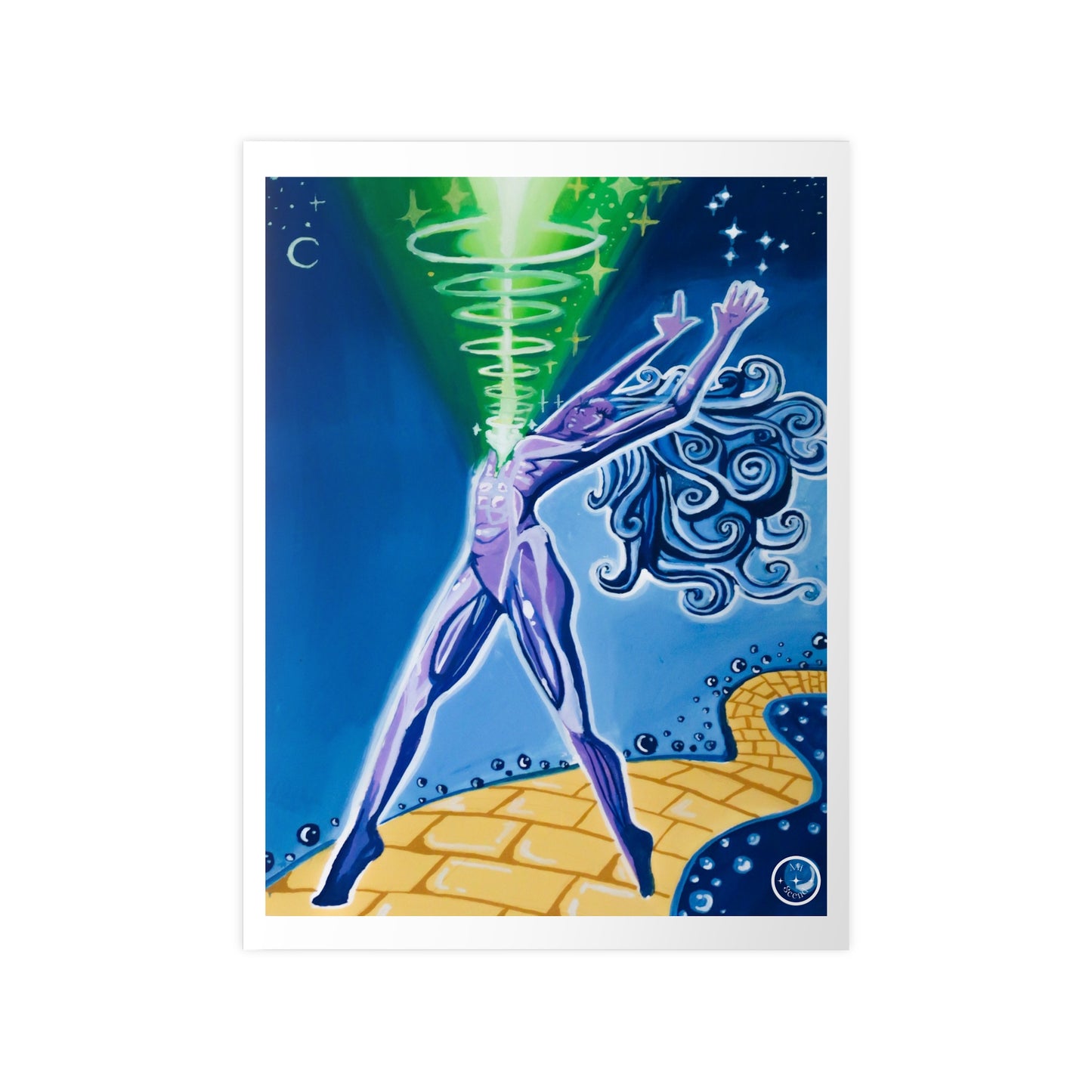 Pointing to the Seven Sisters While Walking the Yellow Brick Road